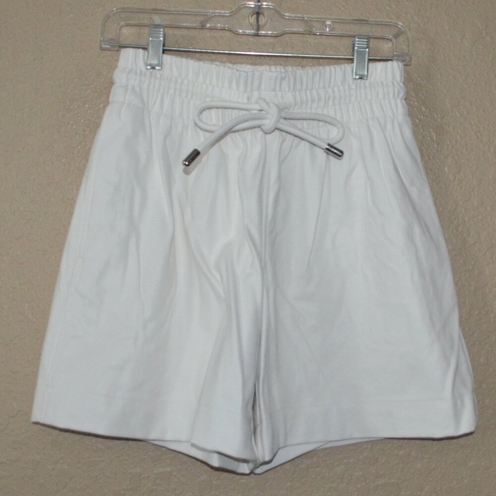 NWT $450 Sz XS Proenza Schouler White Faux Leather Shorts